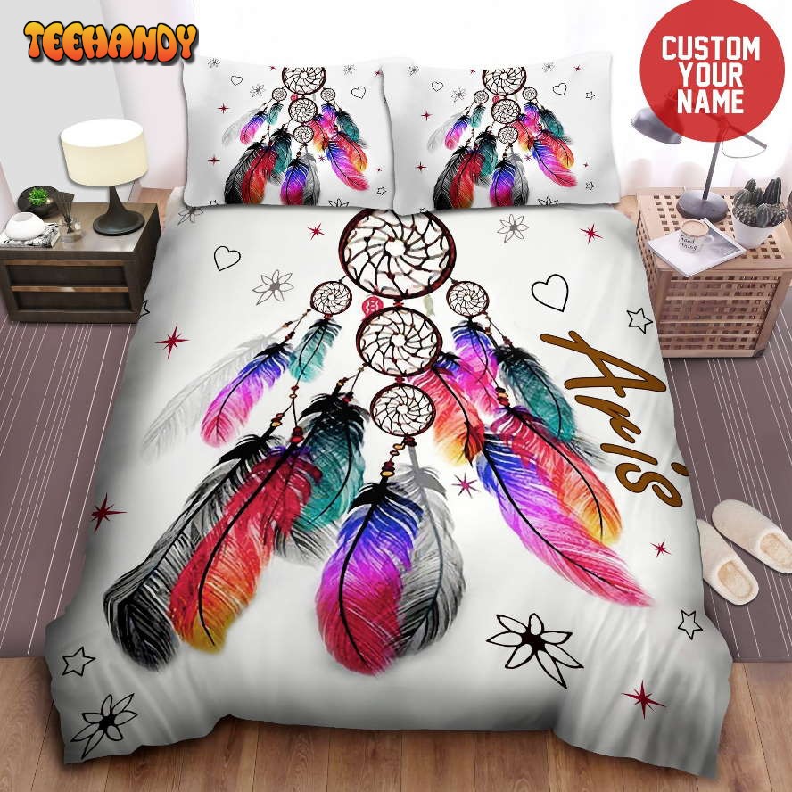 Dreamcatcher Color Custom Name Duvet Cover Bedding Set