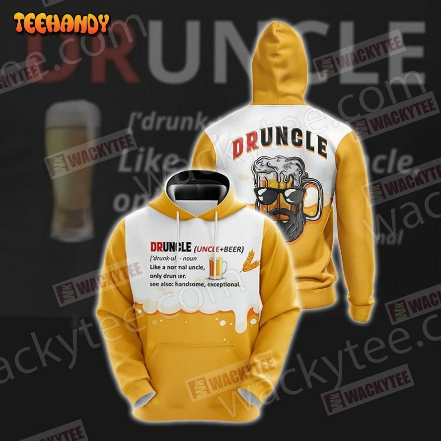 Druncle Beer+Uncle 3D Hoodie All Over Print Hoodie