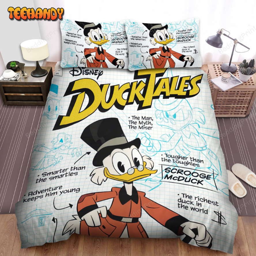 Ducktales Scrooge Mcduck Poster Bed Sheets Duvet Cover Bedding Sets