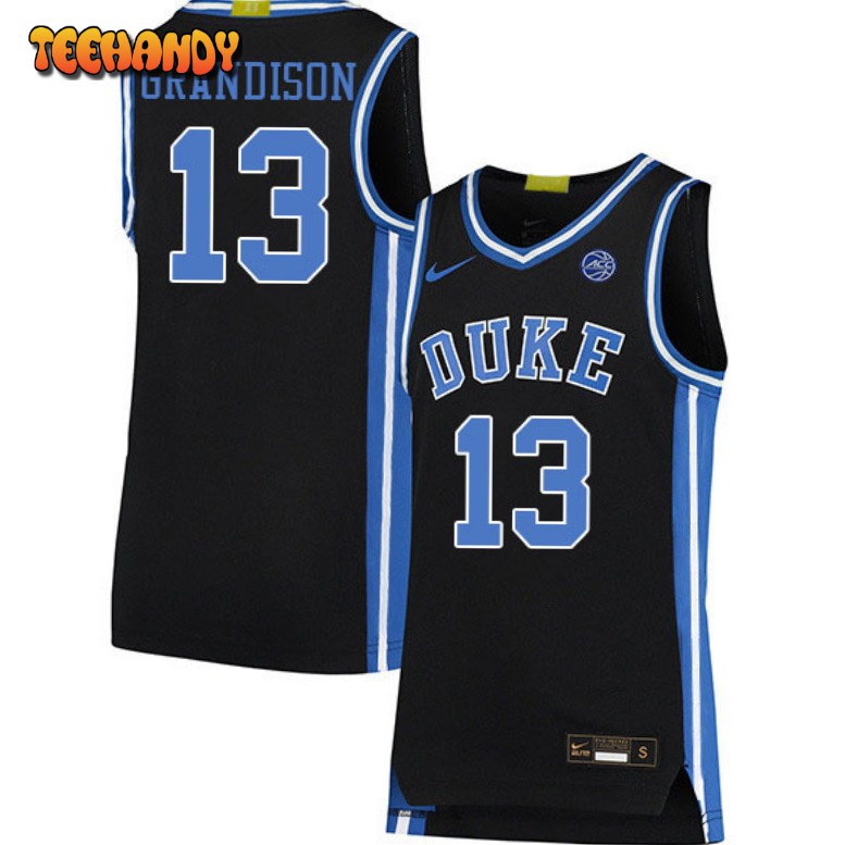 Duke Blue Devils Jacob Grandison 2023 Black College Basketball Jersey