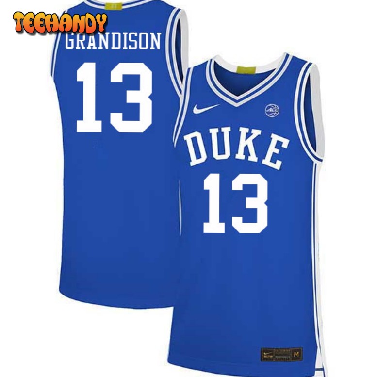 Duke Blue Devils Jacob Grandison 2023 Blue College Basketball Jersey