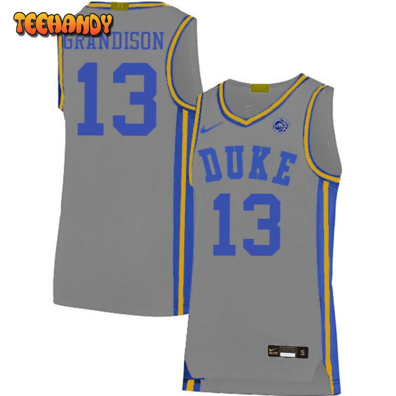 Duke Blue Devils Jacob Grandison 2023 Gray College Basketball Jersey