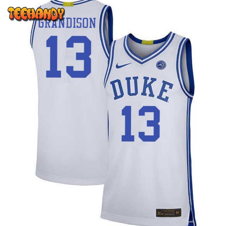 Duke Blue Devils Jacob Grandison 2023 White College Basketball Jersey