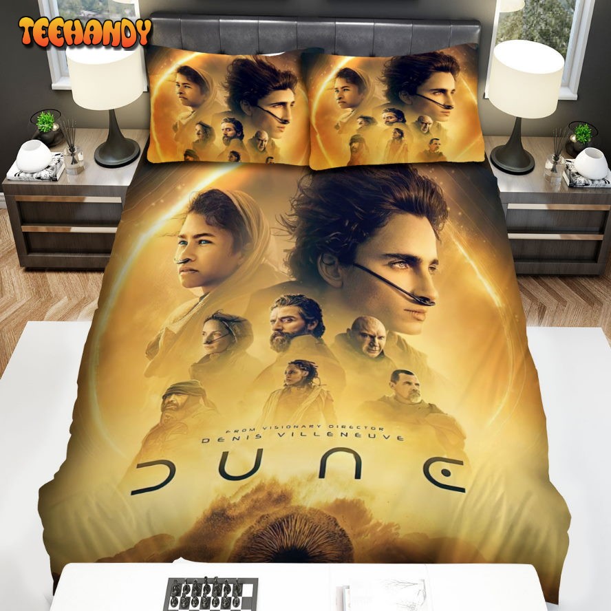 Dune Movie Poster 4 Bed Sheets Spread Comforter Duvet Cover Bedding Sets