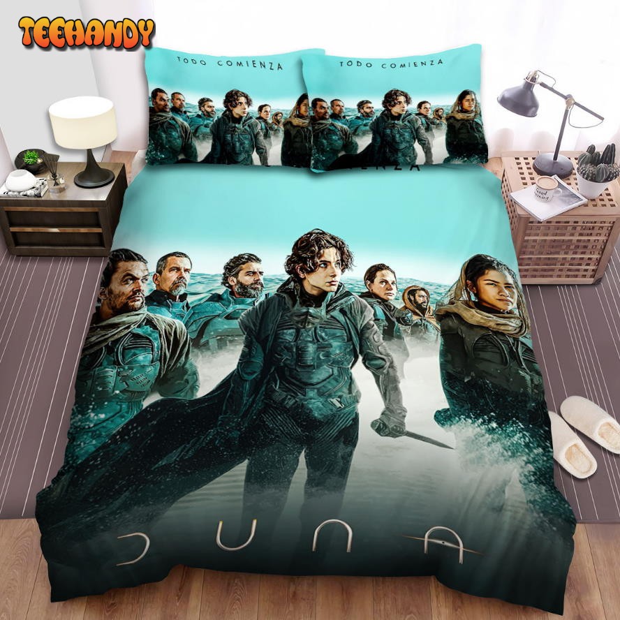 Dune Movie Poster Art Spread Comforter Duvet Cover Bedding Sets