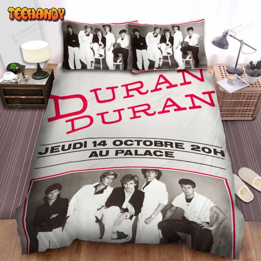 Duran Duran Concert Poster Spread Comforter Duvet Cover Bedding Sets