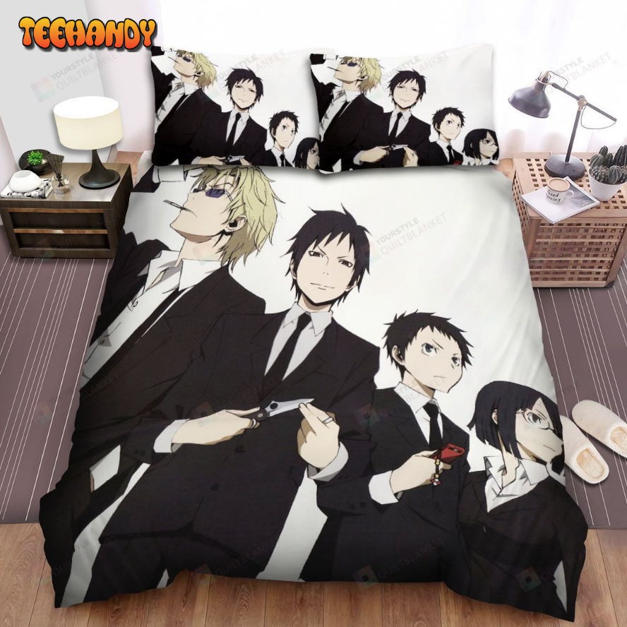 Durarara!! Characters In Suit Spread Comforter Duvet Cover Bedding Sets