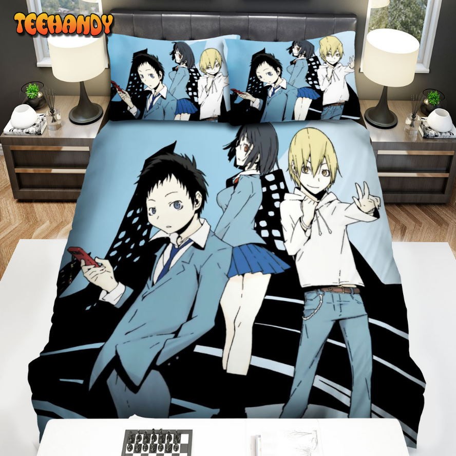 Durarara!! Characters In Uniform Comforter Duvet Cover Bedding Sets