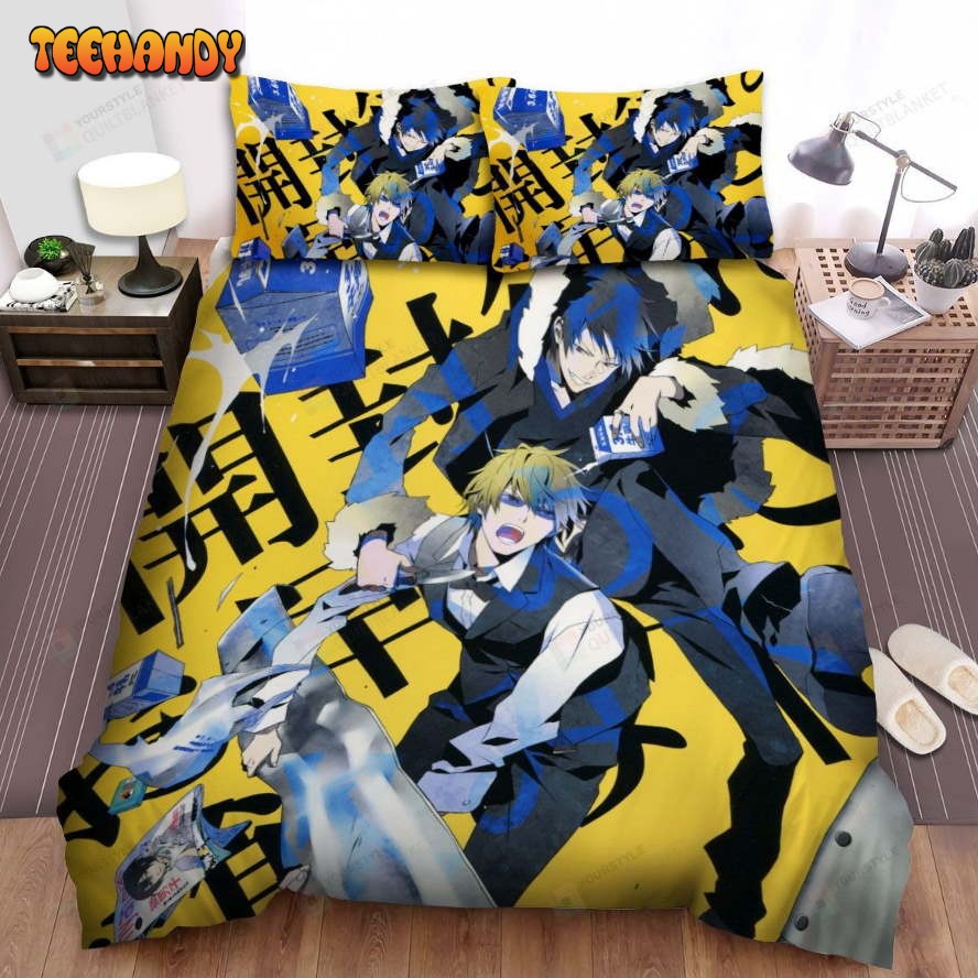 Durarara!! Characters Izaya And Shizuo Fighting Comforter Bedding Sets