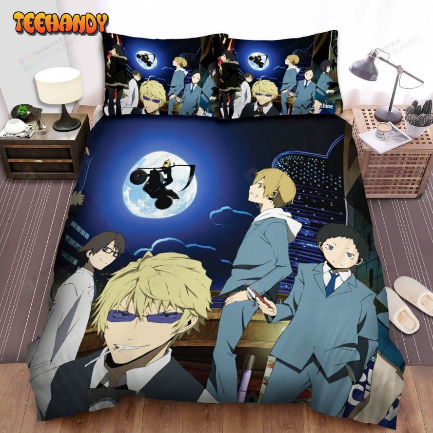 Durarara!! Characters Under The Moon Spread Comforter Bedding Sets