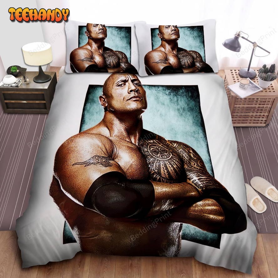 Dwayne ‘the Rock’ Johnson Digital Drawing Bed Sheet Duvet Cover Bedding Sets