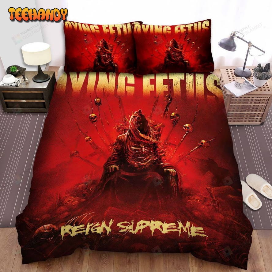 Dying Fetus Band Reign Supreme Album Cover Spread Comforter Bedding Sets