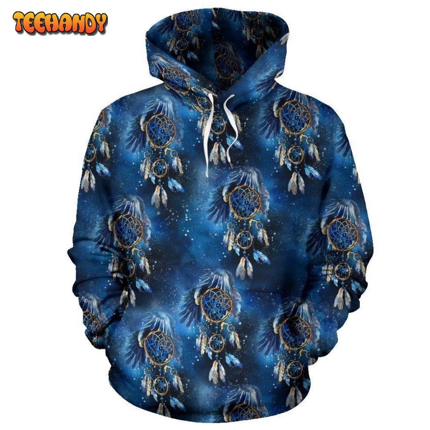 Eagles Dream Catcher Themed Pullover 3D Hoodie For Men Women