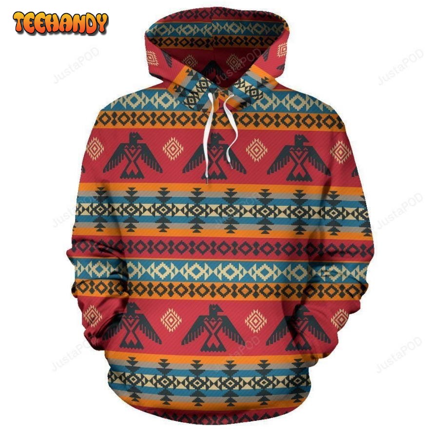 Eagles Native American Design Pullover 3D Hoodie For Men Women