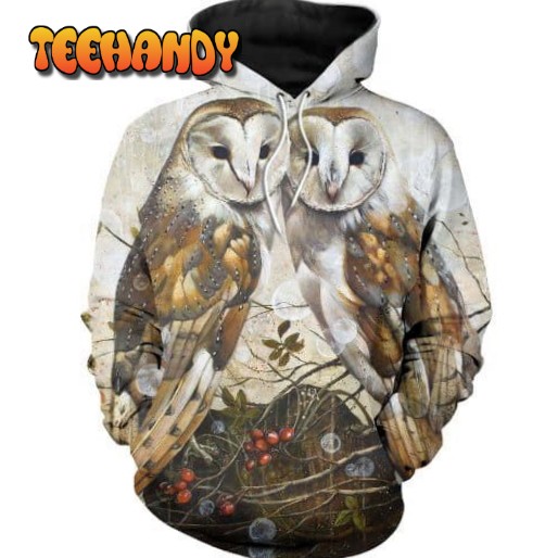 Eastern Barn Owl 3D Hoodie All Over Printed Hoodie