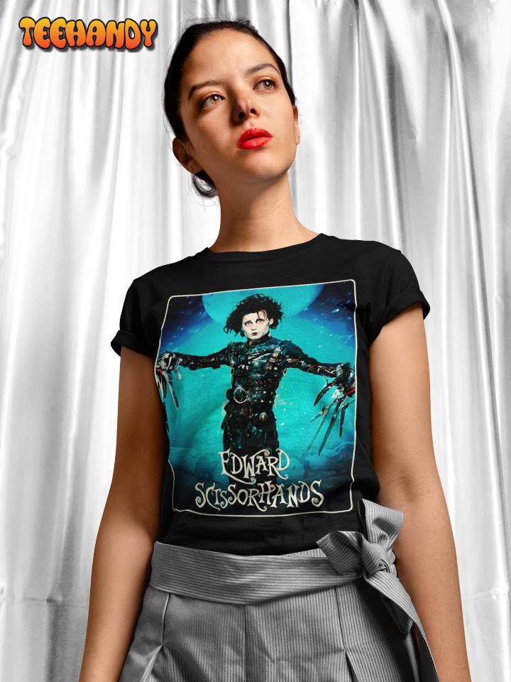 Edward Scissor Hands Movie Poster T Shirt, 90s Movie Nostalgia Unisex T Shirt