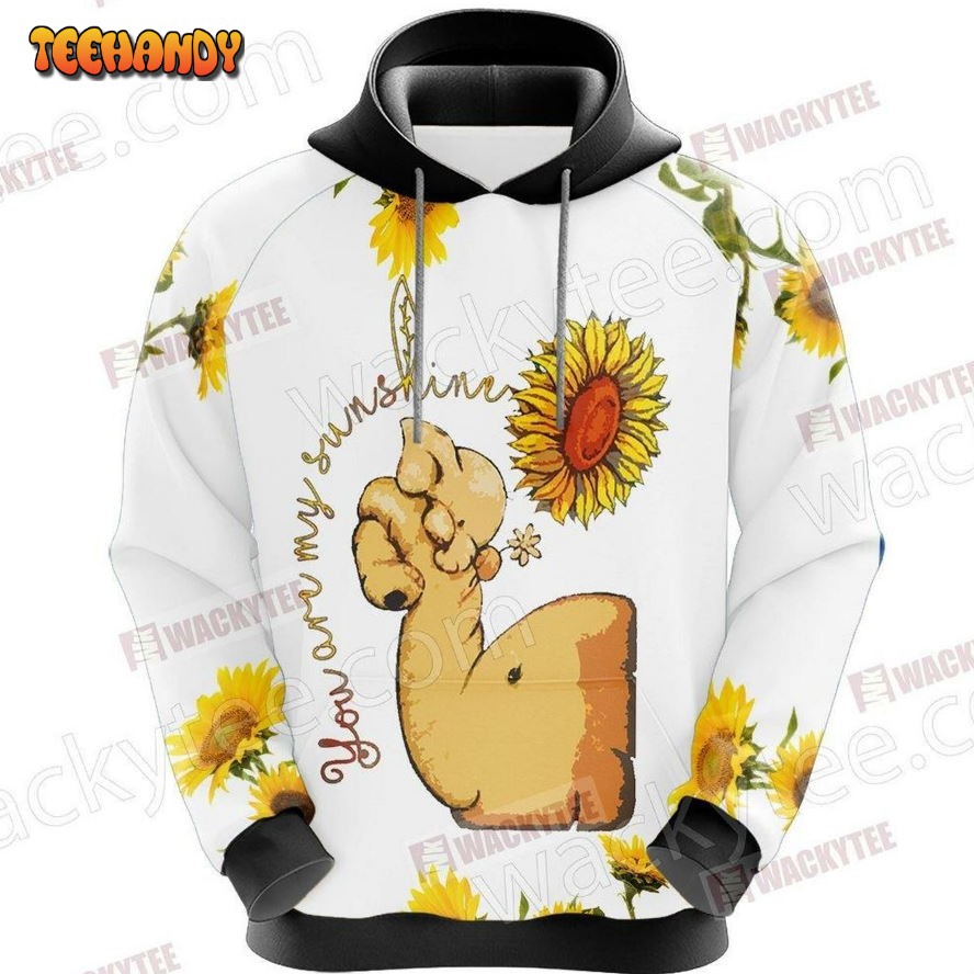 Elephant And Sunflower Unisex 3D Hoodie All Over Print Hoodie