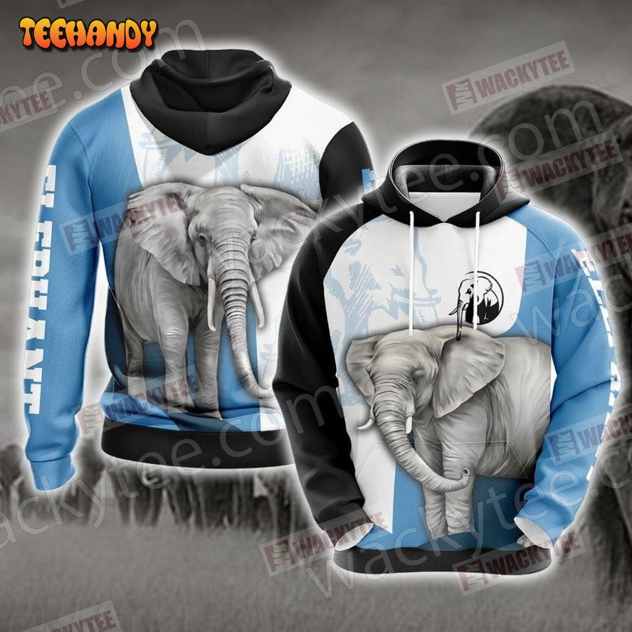 Elephant Unisex 3D Hoodie All Over Print Hoodie