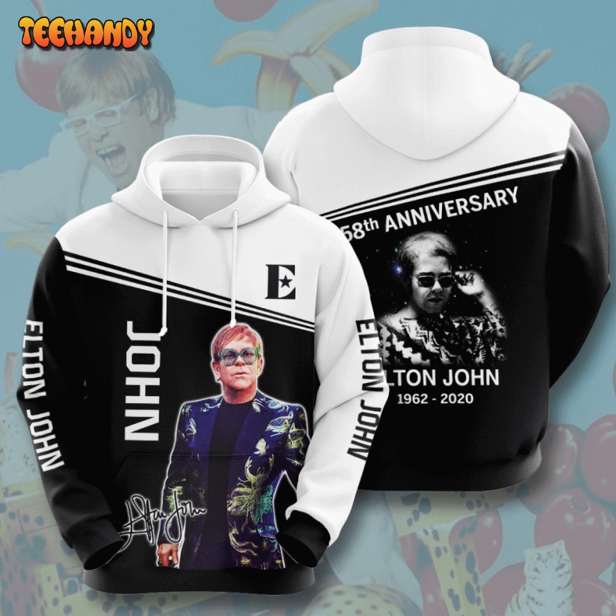 Elton John 3D Hoodie