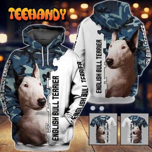 English Bull Terrier Pullover And Zippered Hoodies Custom 3d Graphic