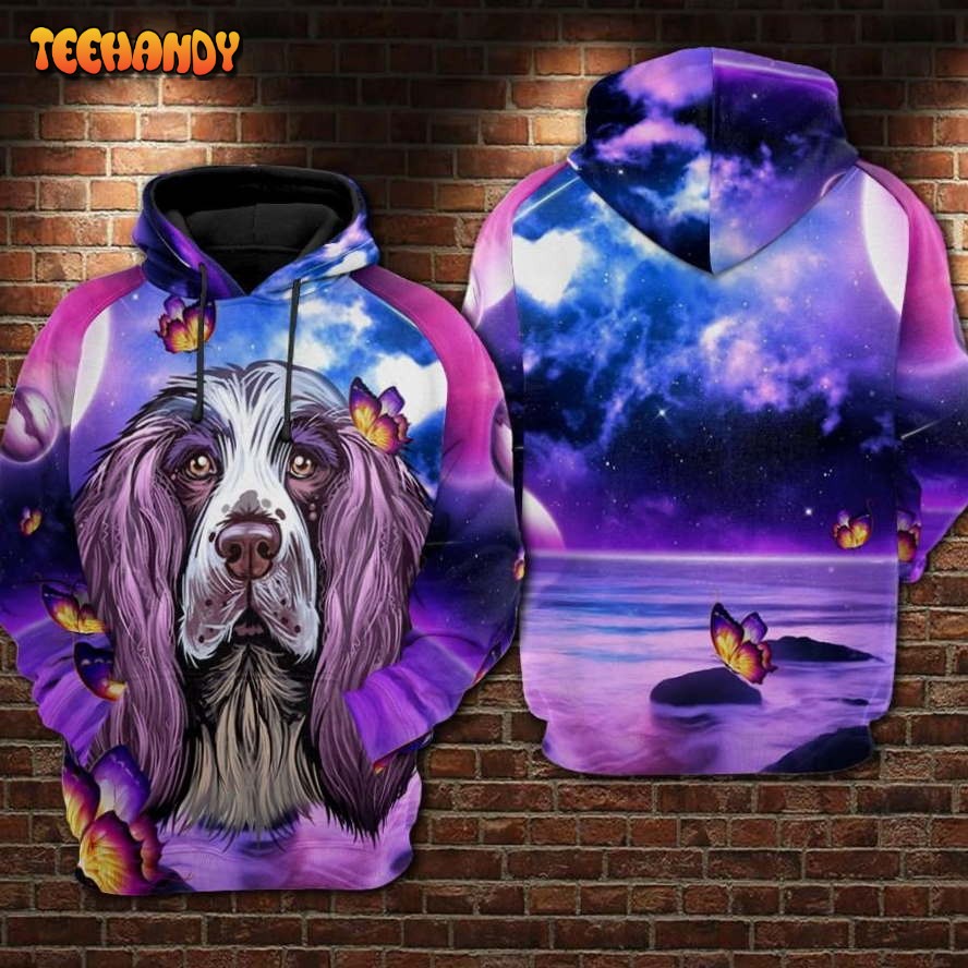 English Springer Butterfly Galaxy 3d Hoodie For Men Women English Springer