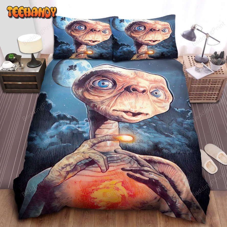 E.T. The Extra-Terrestrial Portrait Painting Bed Sheets Duvet Cover Bedding Sets