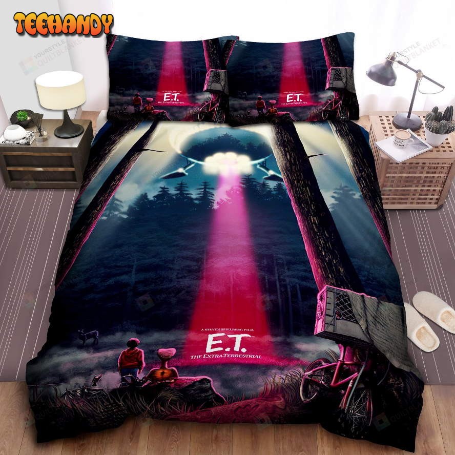 E.T. The Extra-Terrestrial Remade Art Poster Spread Comforter Bedding Sets