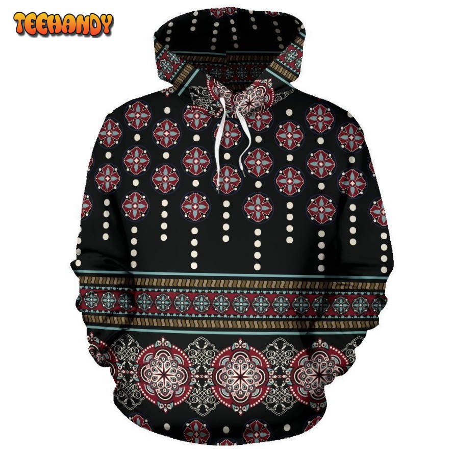 Ethnic Dot Style Print Pattern Pullover 3D Hoodie For Men Women