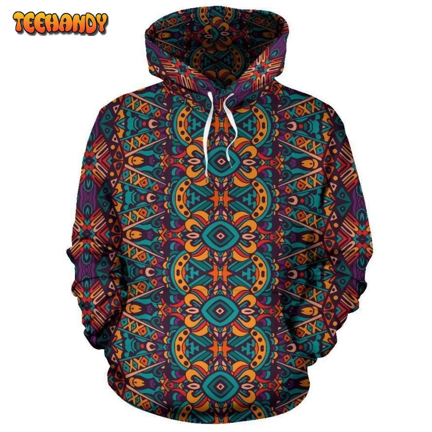 Ethnic Style Print Pattern Pullover 3D Hoodie For Men Women