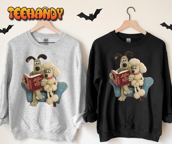 Fluffles And Gromit Shirt, Wallace and Gromit 1989 Dog Couple Sweatshirt