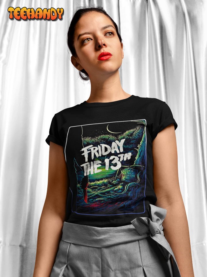 Friday the 13th Poster Style Soft T-Shirt, Horror Movie Nostalgia Fan Art T Shirt