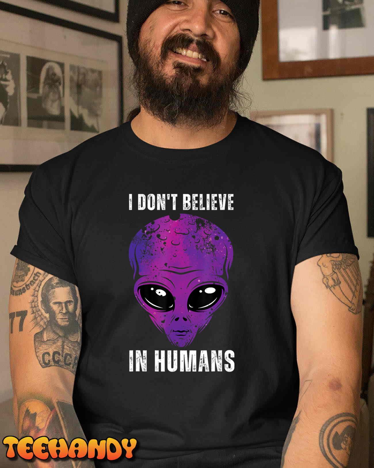 Funny Alien Face Halloween Costume T-Shirt