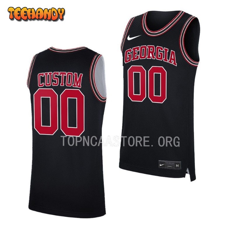 Georgia Bulldogs Custom 2023 Black Throwback College Basketball Jersey