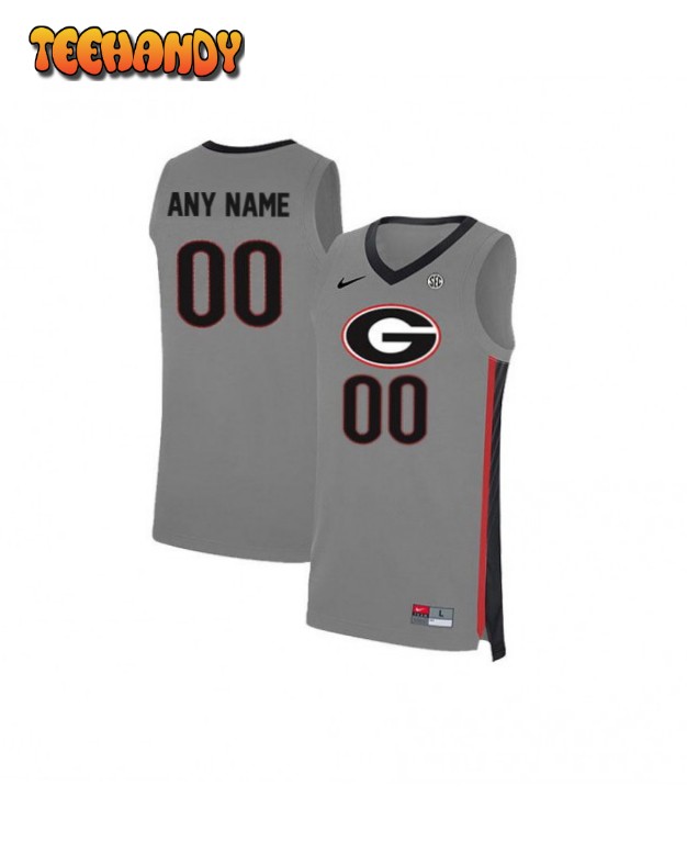 Georgia Bulldogs Custom Gray College Basketball Jersey