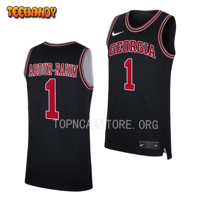 Georgia Bulldogs Jabri Abdur-Rahim 2023 Black Throwback College Basketball Jersey