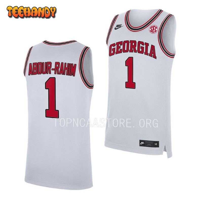 Georgia Bulldogs Jabri Abdur-Rahim 2023 White Home College Basketball Jersey