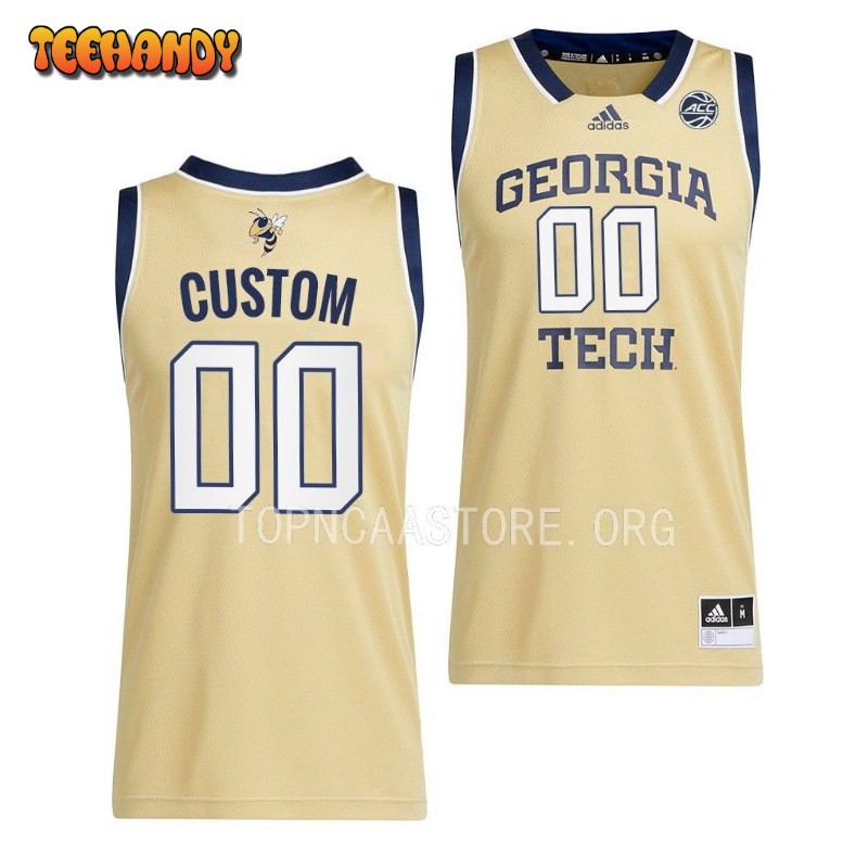 Georgia Tech Yellow Jackets Custom 2023 Gold Away College Basketball Jersey