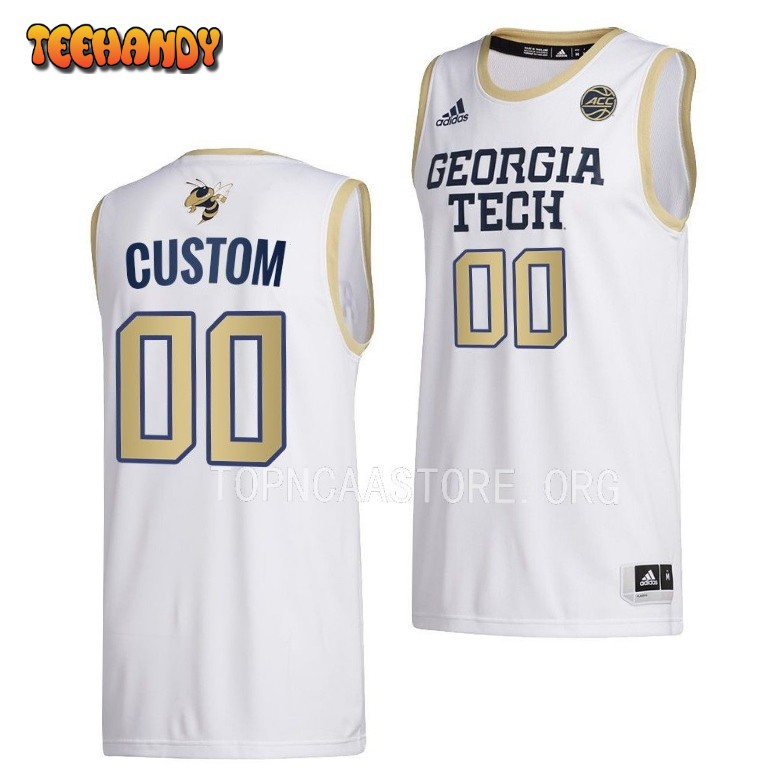 Georgia Tech Yellow Jackets Custom 2023 White Home College Basketball Jersey