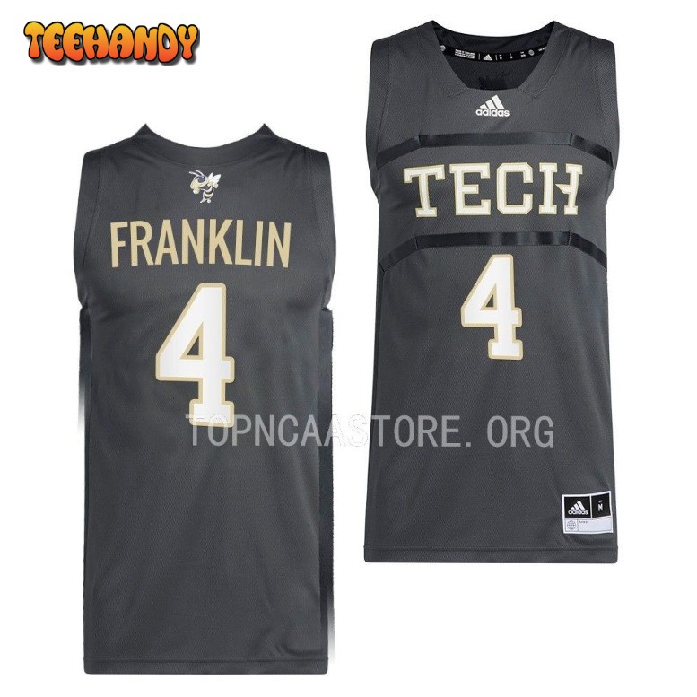 Georgia Tech Yellow Jackets Javon Franklin 2023 Gray College Basketball Jersey