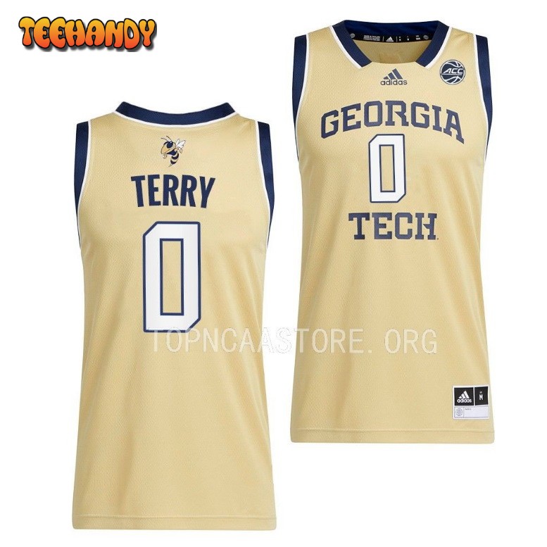 Georgia Tech Yellow Jackets Lance Terry 2023 Gold Away College Basketball Jersey