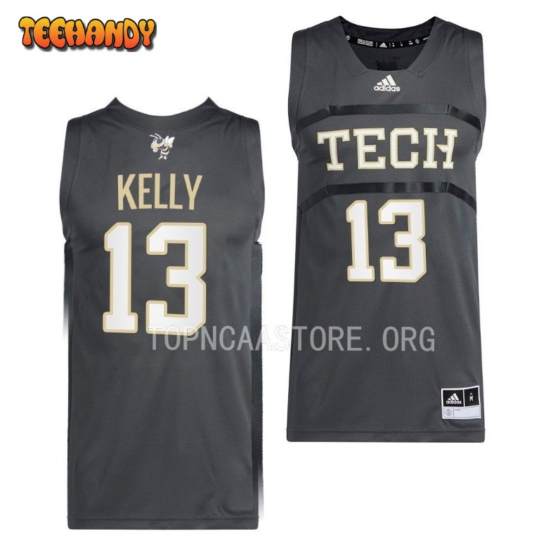 Georgia Tech Yellow Jackets Miles Kelly 2023 Gray College Basketball Jersey