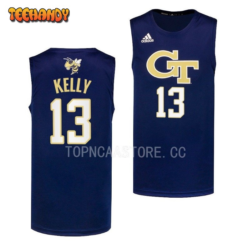 Georgia Tech Yellow Jackets Miles Kelly 2023 Navy College Basketball Jersey