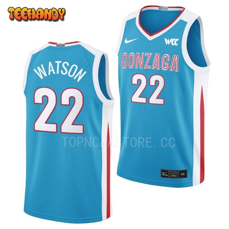 Gonzaga Bulldogs Anton Watson 2023 Blue N7 College Basketball Jersey