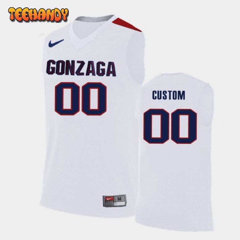 Gonzaga Bulldogs Custom White College Basketball Jersey