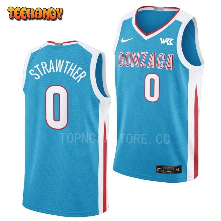 Gonzaga Bulldogs Julian Strawther 2023 Blue N7 College Basketball Jersey