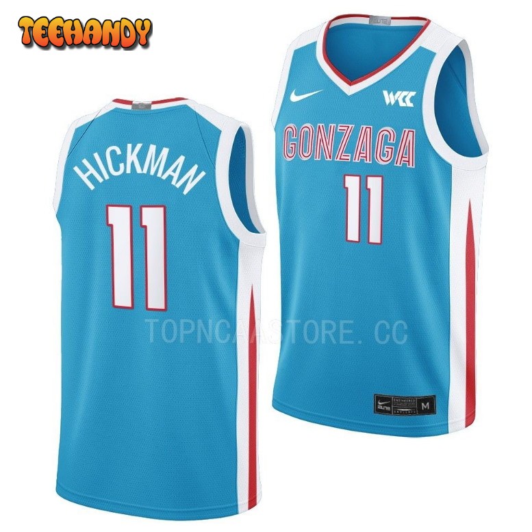 Gonzaga Bulldogs Nolan Hickman 2023 Blue N7 College Basketball Jersey