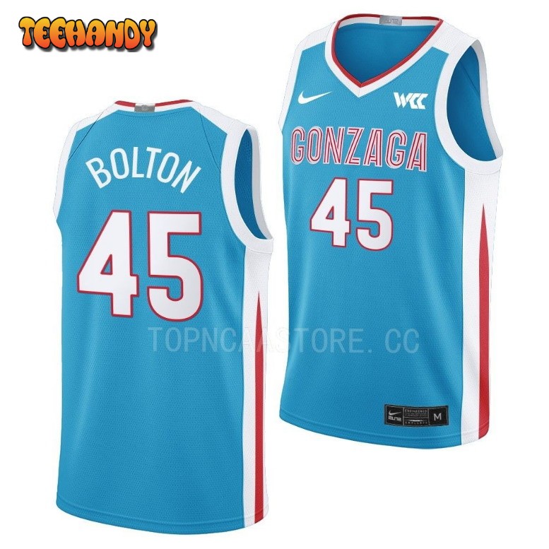 Gonzaga Bulldogs Rasir Bolton 2023 Blue N7 College Basketball Jersey