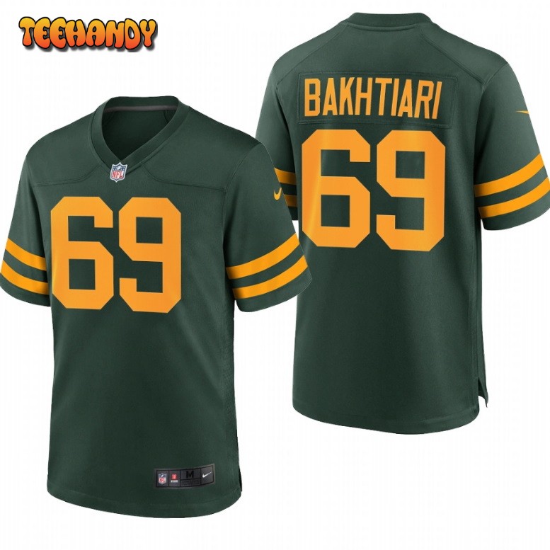 Green Bay Packers David Bakhtiari Green Throwback Limited Jersey