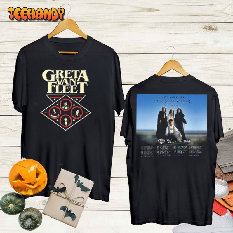 Greta Van Fleet Rock Band Vintage TShirt, Starcatcher World Tour 2023 Tshirt