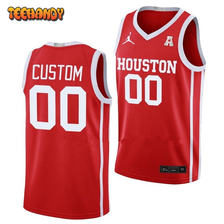 Houston Cougars Custom 2023 Scarlet Away College Basketball Jersey